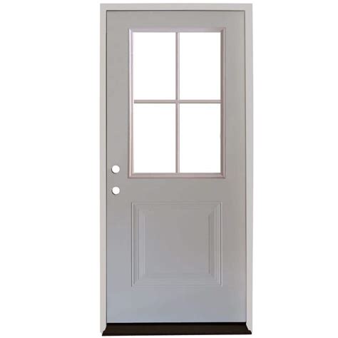 home depot metal house door with window|exterior steel doors home depot.